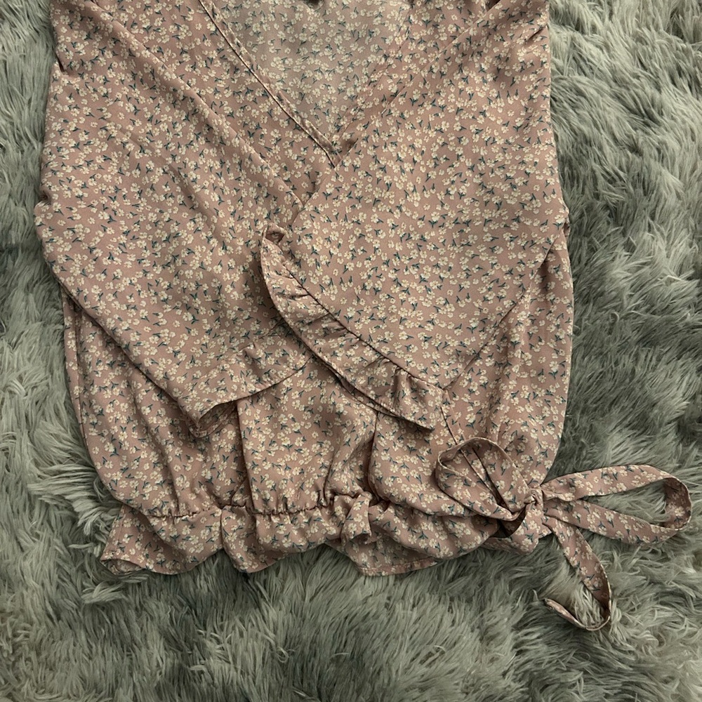 Sienna Sky Pink Floral Tie Blouse
